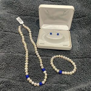 3 Piece Imperial Pearl Set - Necklace, Earrings and Bracelet